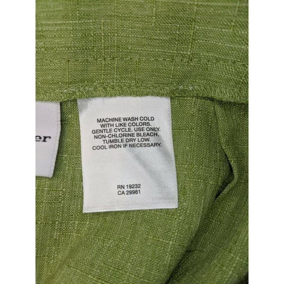 Alfred Dunner Size 12 Green Skirt Modest Vintage Womens Business Flare - Picture 3 of 4